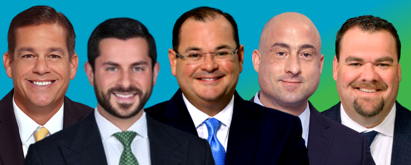 State Street Realty's George Pino, Brian Cabielles, Ed Lyden, Frank Trelles and Jason Gonzalez